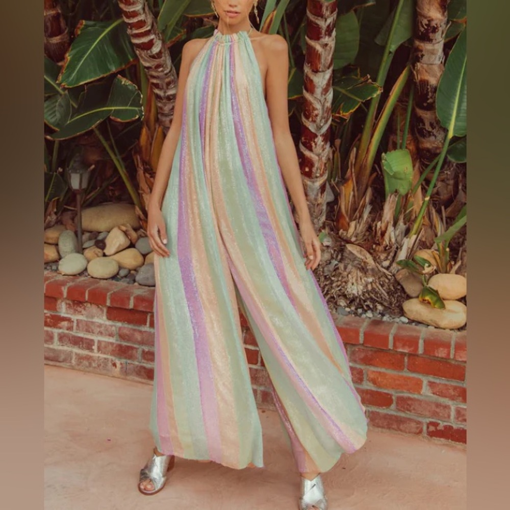 Sundress Sophie Jumpsuit in Marbella Mix Pastel - Picture 2 of 8